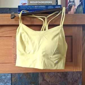 Yevette sport bra, medium impact, padded, yellow